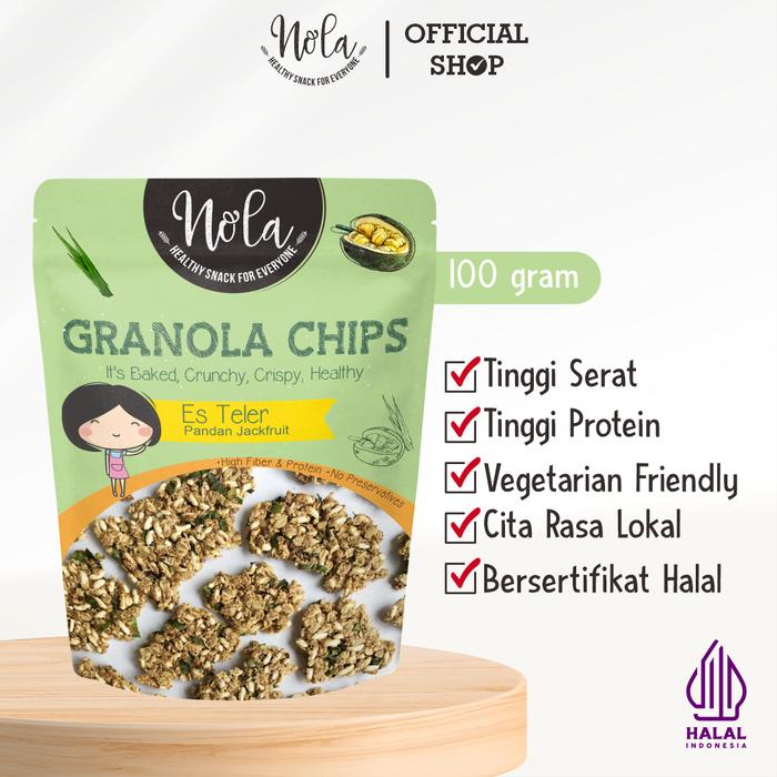 Gambar Nola Granola Chip Pandan Nangka 100 Gram dari VERLINOLA Kota Administrasi Jakarta Selatan Tokopedia