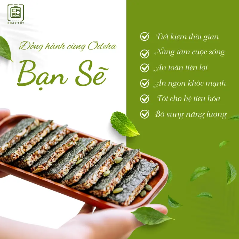 Hộp 6 Thanh Bánh Kẹp Rong Biển Hạt Dinh Dưỡng Odeha Hương Vị Thơm Ngon Đặc Trưng 7