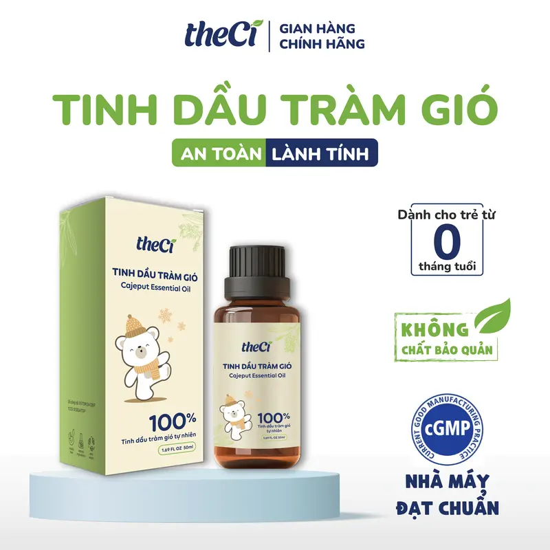 Tinh Dầu Tràm Gió theCi Cajeput Essential Oil Giữ Ấm Tránh Gió, Thanh Lọc Không Gian 50ml 2
