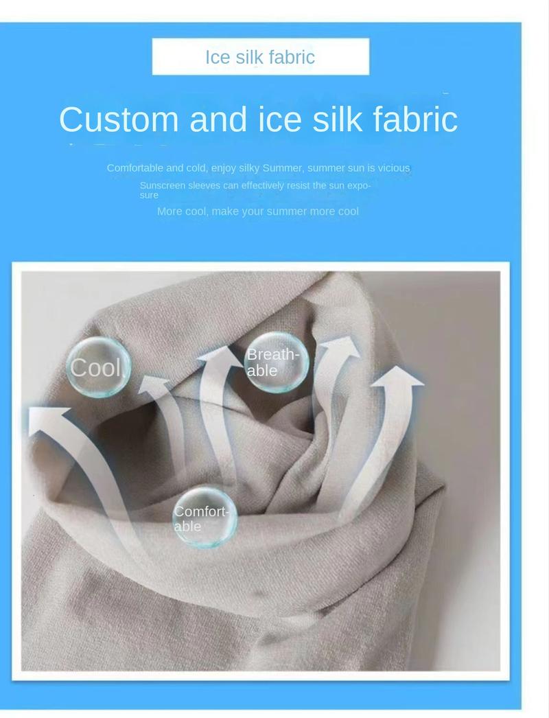 Product Introduction of [ Multi color optional wear ] Summer sun protection ice sleeves for men and women, ice silk sleeves, UV resistant breathable gloves, arm sleeves, cycling and driving arm sleeves 9