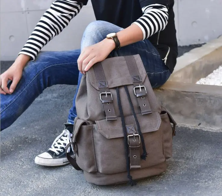 Tas Ransel Kanvas Canvas Backpack 3