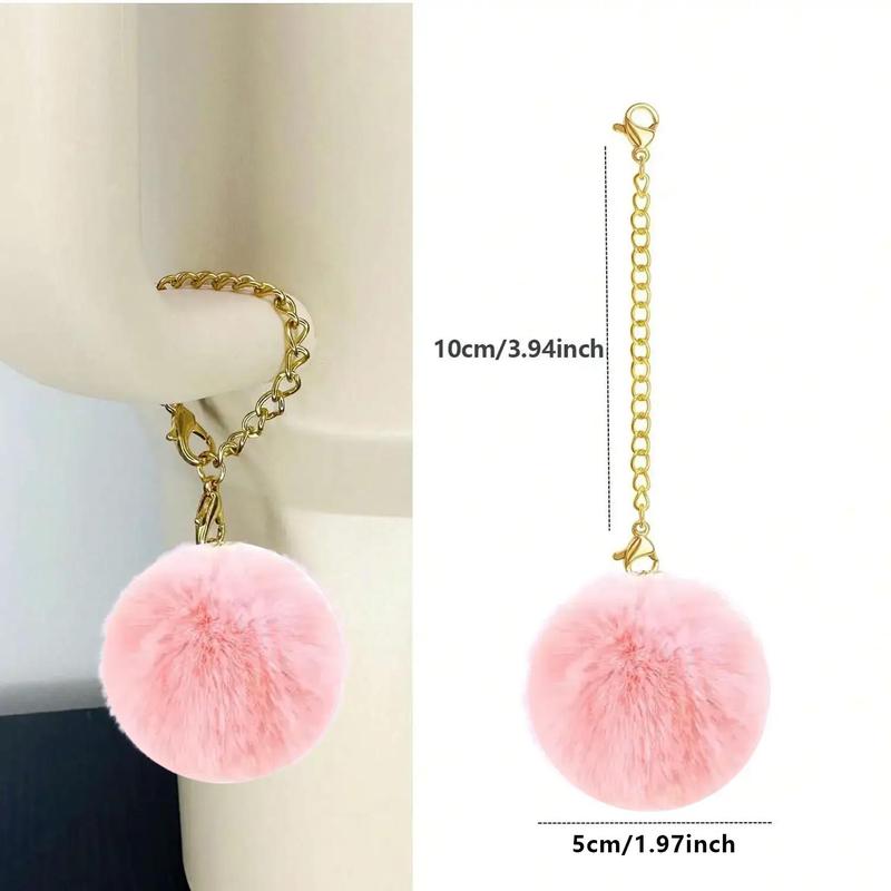 Product Introduction of Drinkware Accessories, 6pcs/set Cartoon Pattern Straw Cover, Including 3pcs Dustproof Straw Cover & 3pcs Pom-pom Pendant 5