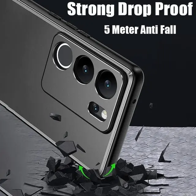 Harga Promo Case V1V* V29 5G Matte Titanium Silicone Frame SQQ-219 Blue Metal 0