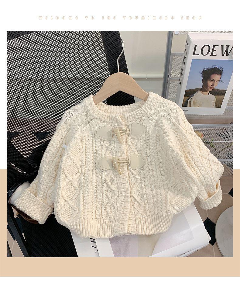 Product Introduction of Girls' Knitted Cardigan Autumn 2025 New Stylish Children's Sweater Coat Toddler Clothing Baby Top Spring Autumn 2