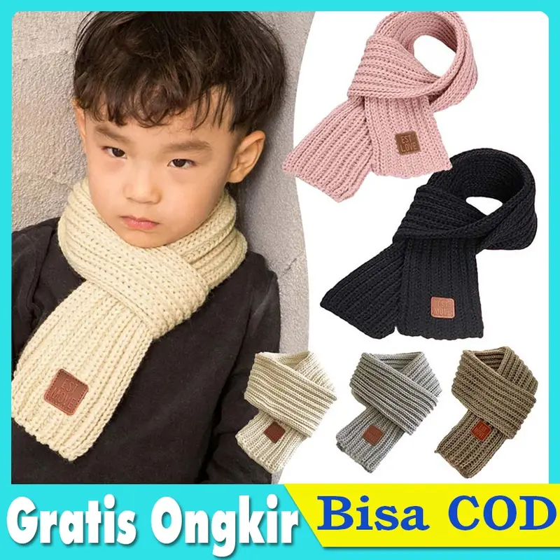 Scarf winter for kids syal musim dingin anak import hangat cowok cewek panjang 0