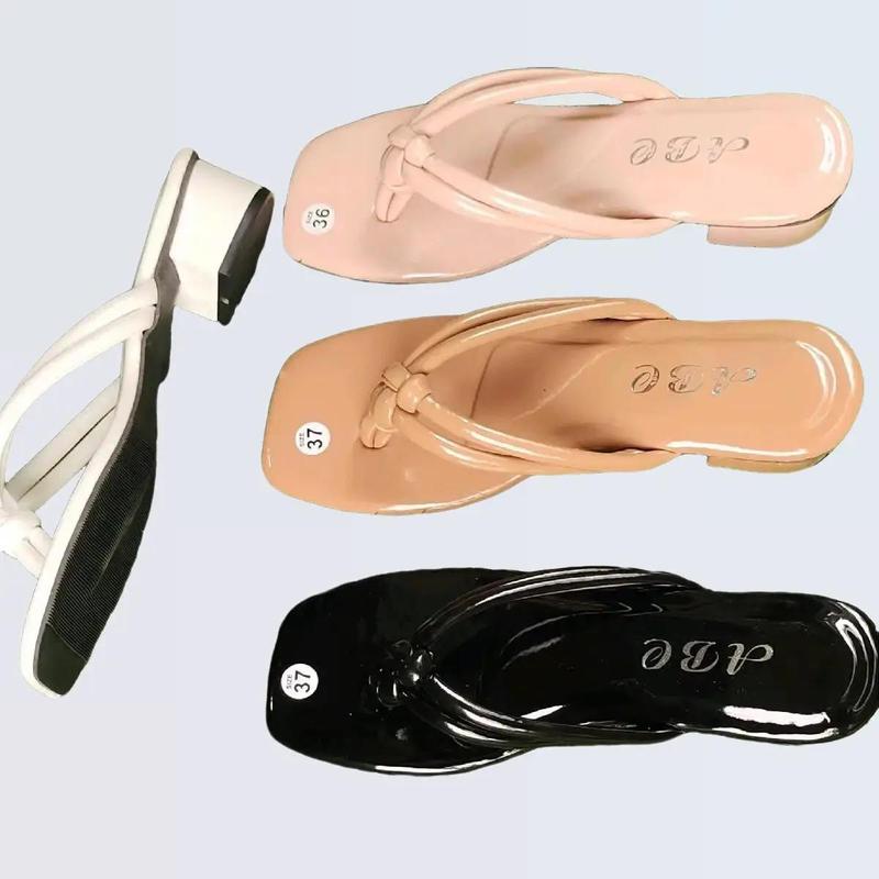 Dép Gót Nữ 3 Phân Xỏ Ngón Đan Chéo Mũi Vuông Dép Shoes03 Nhung, Jean Giày Cao Gót 3 Phân Xỏ Ngón Đan Chéo Xinh