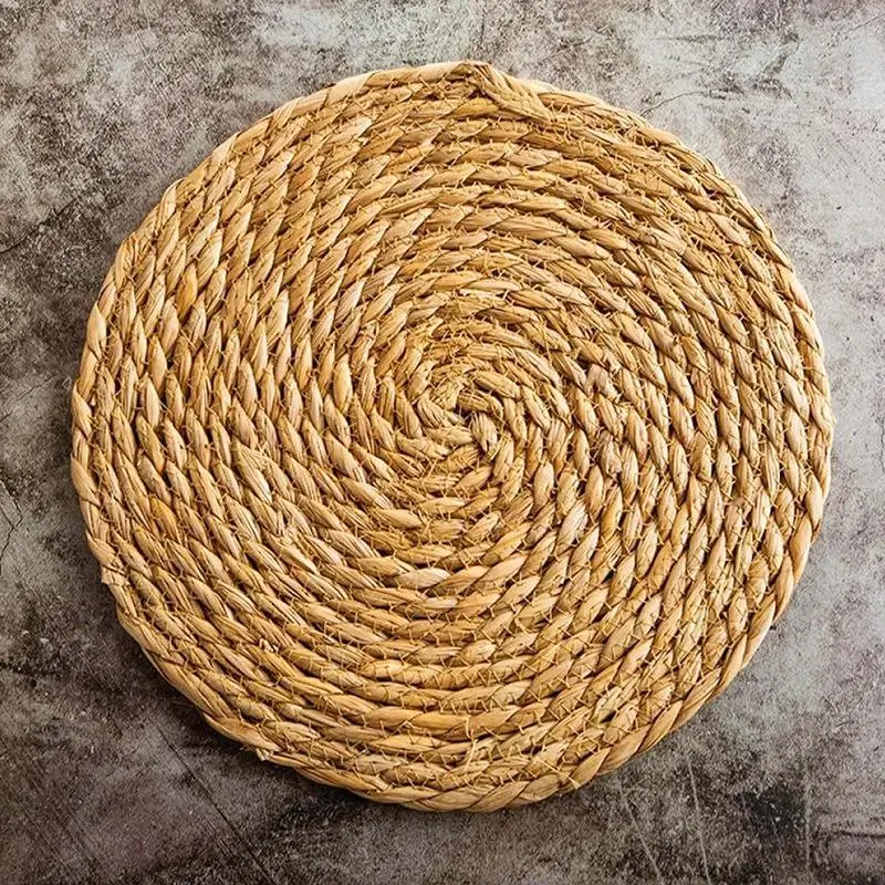 Round Jute Rope Placemat, 1 Count Non-slip Heat Resistant Coaster, Decorative Place Mat for Home Kitchen Dining Room