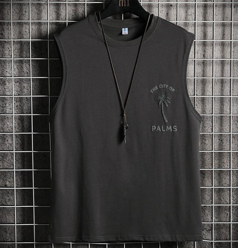 ÁO BA LỖ NAM HÀN QUỐC XỊN SÒ CHO NAM Menswear Thun Đen Thông thường Casual