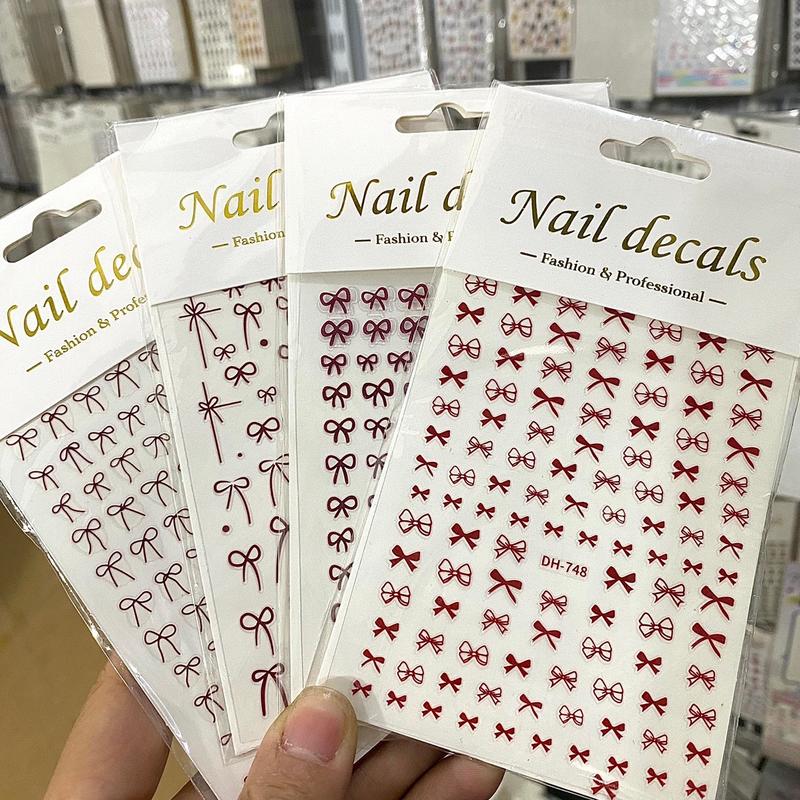 Sticker Nơ Hottrend, Hình dán trang trí Nail Làm Nail