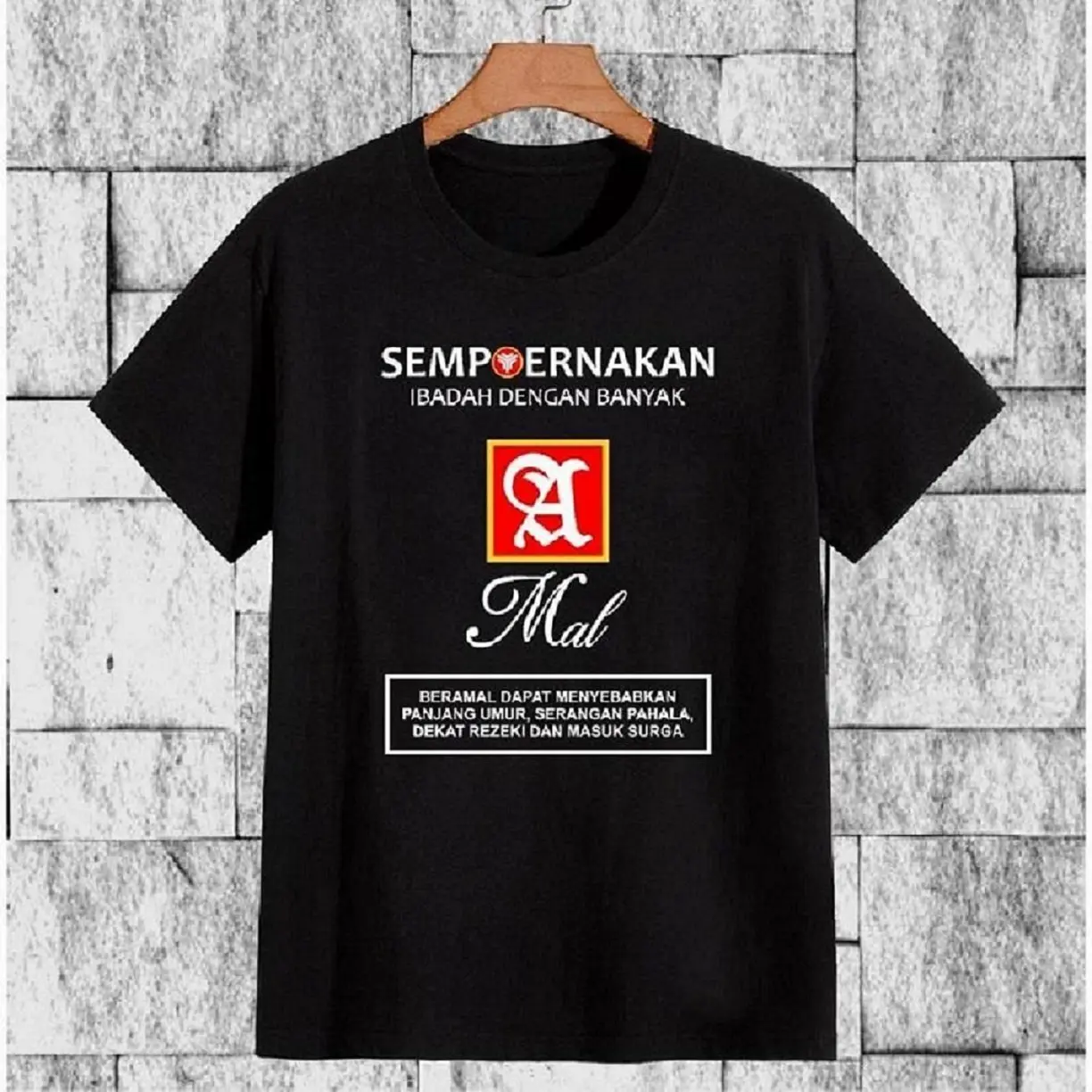 bfashiosnhop - DTF075 Kaos Distro Pria TShirt Pria Kaos Pria SAMPOERNA A MAL Katun Keren