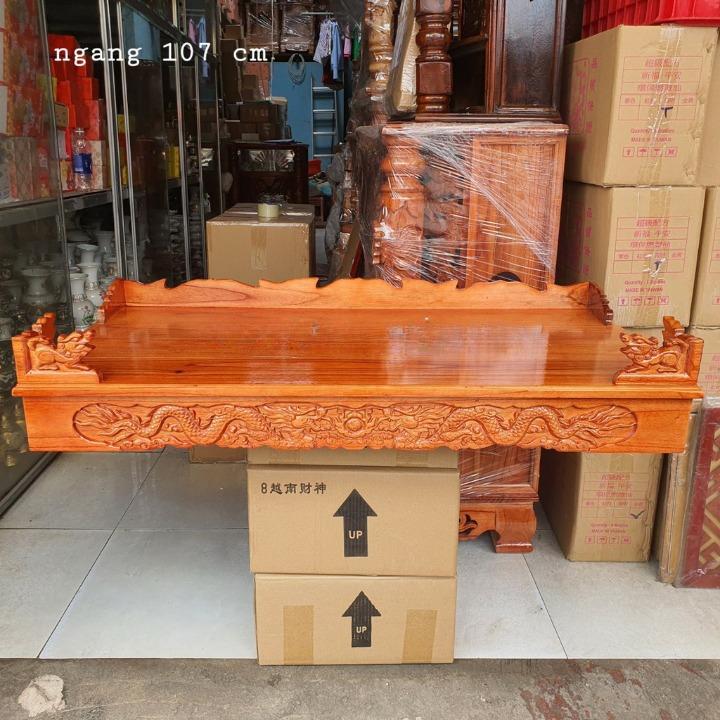 Bàn thờ treo tường gỗ xoan chạm khắc rồng Kèm cặp eke - Nhiều size