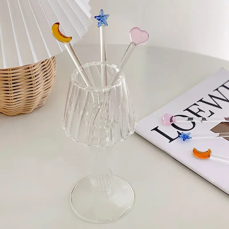 Gậy Khuấy, Trong Suốt, Phong Cách Instagram, Hình Trái Tim Và Ngôi Sao, Gậy Khuấy Cà Phê Đáng Yêu, Đồ Dùng Gia Đình Và Văn Phòng 3