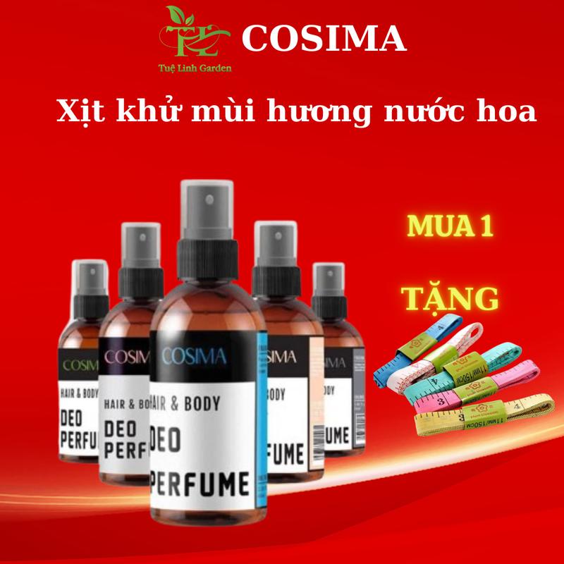 xịt hỗ trợ khử mùi ngăn mồ hôi Cosima 60ml khử mùi nách hôi chân cơ thể hương nước hoa 