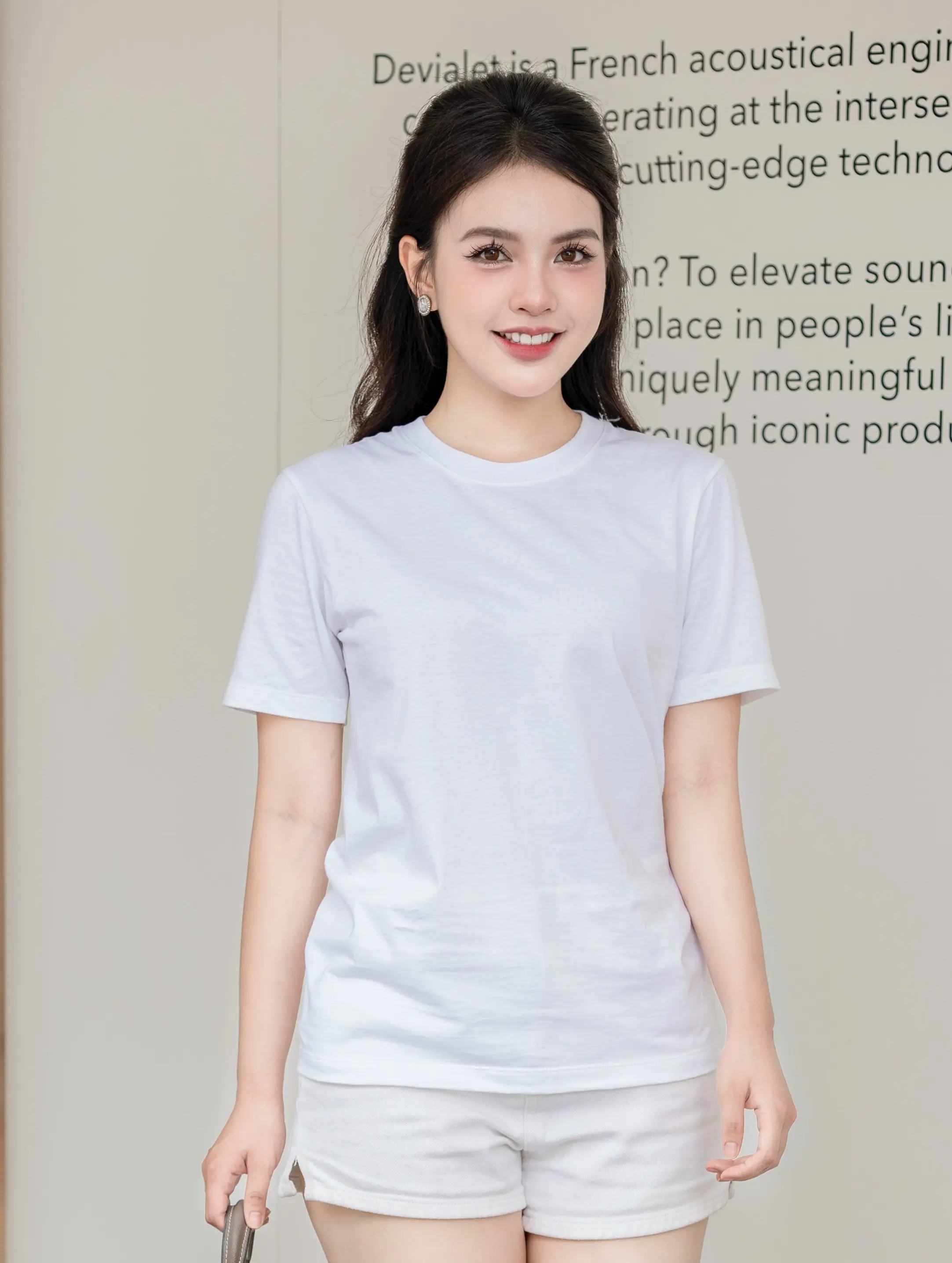 Áo Thun Trơn Nữ Cổ Tròn Nhập Khẩu Thái Lan chất liệu Cotton Cao Cấp