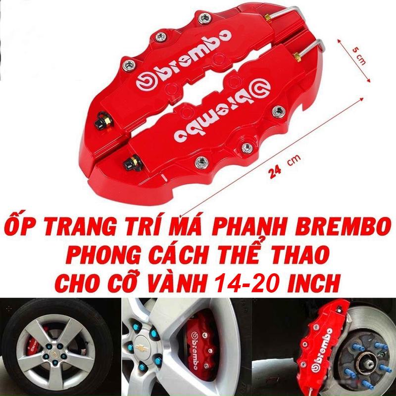 Bộ 2 Chiếc Ốp Độ Má Phanh Đĩa Brembo Màu Đỏ Phong Cách Thể Thao Đẳng Cấp 1