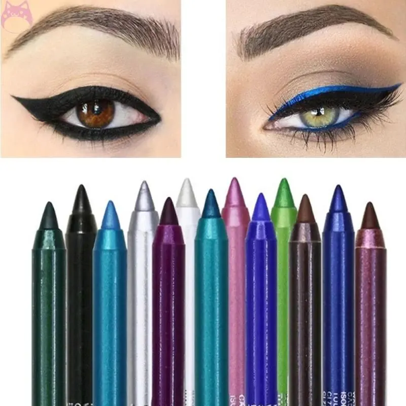 1PC Long-Lasting Waterproof Colourful Pigment Eyeliner Pencil - White - Eye Makeup Cosmetic #LongLastingEyeliner #WaterproofEyeliner #ColorfulEyeliner