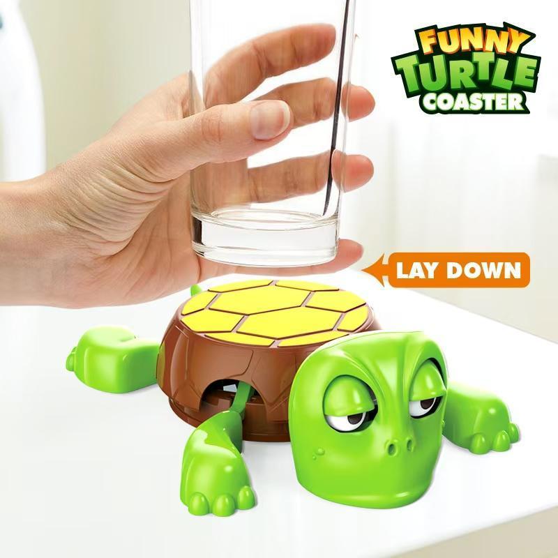 Product Introduction of Cute Turtle Design Coaster, Creative Turtle Design Coaster, Plastic Funny Turtle Decorative Coaster for Home Kitchen Dining Room 5