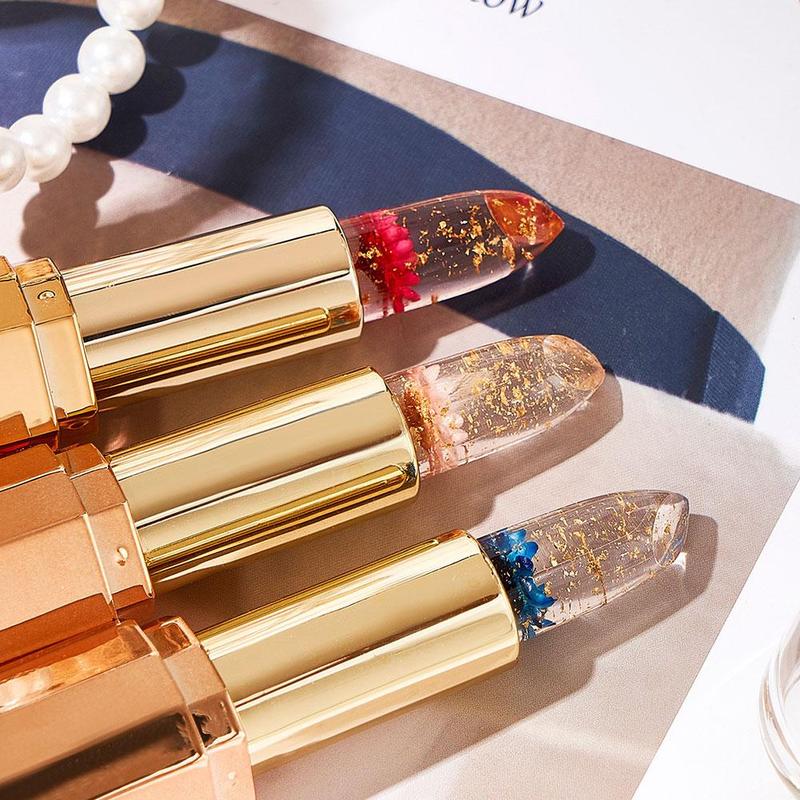 Product Introduction of New Temperature Change Moisturizing Lipstick 1pcs Lipstick Flower Jelly Color Changing Lipstick W4Y1 35