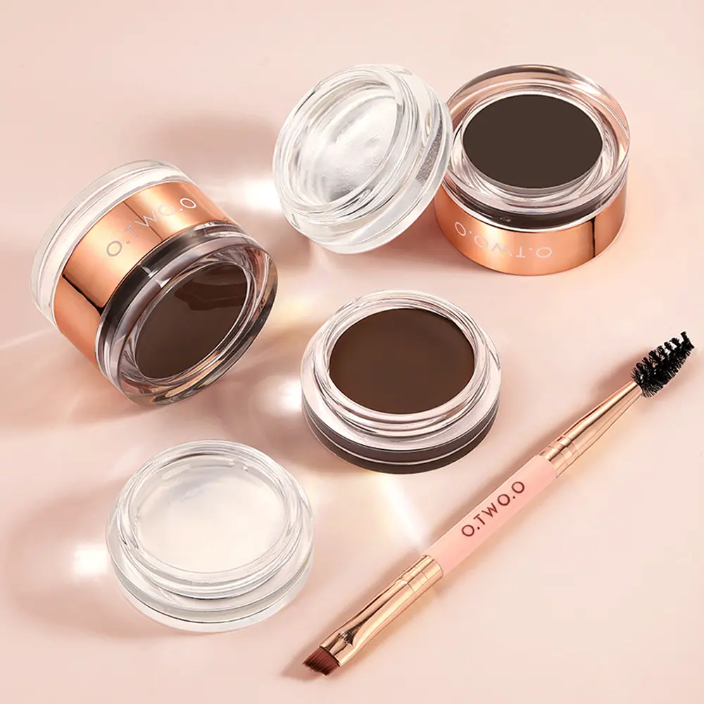 O.TWO.O Eyebrow Cream 2-in-1 Eyebrow Gel Waterproof Long-lasting Eyebrow Eyebrow Wax Cream Color Makeup Smooth Cosmetic