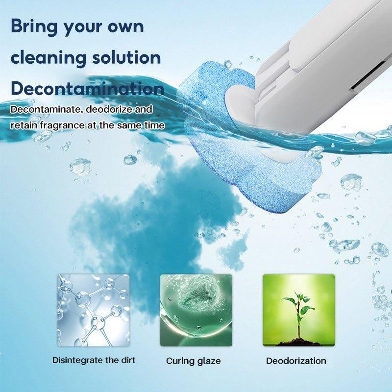 Bathroom Toilet Brush Set With 6pcs Refills Brushes Bathroom Aaccessories Toilet Cleaner Tool Home Supplies 5