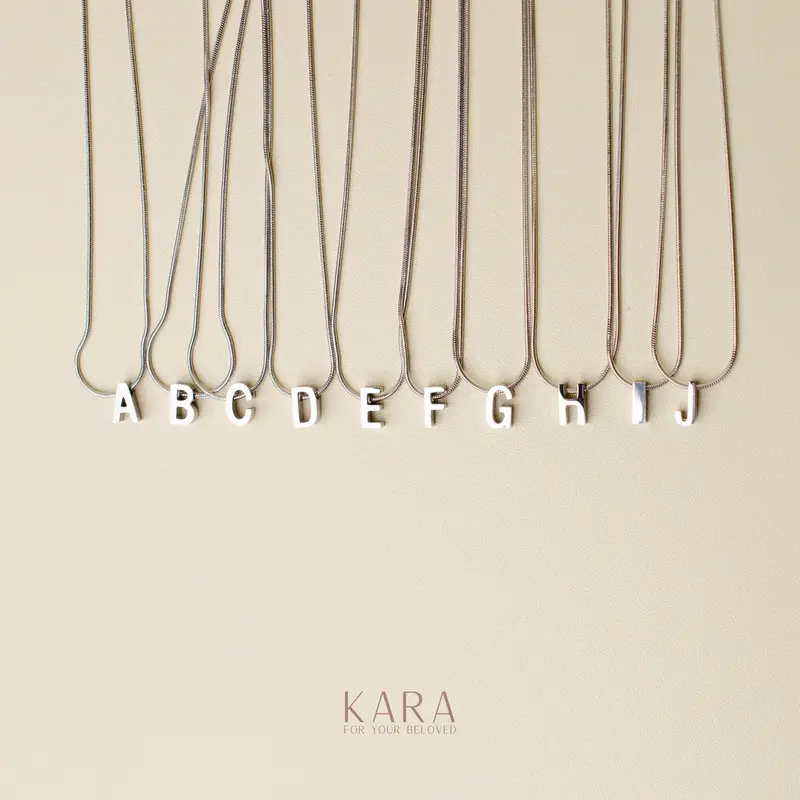 KARA - Alphie Kalung Liontin Alphabet Huruf | Stainless Steel 316L 4