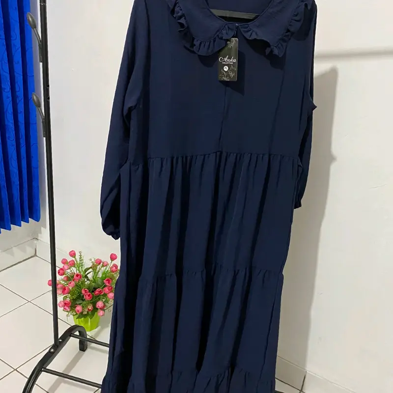 GAMIS CRINCKEL AIRFLOW TERBARU/GAMIS POLOS CRINCKEL 5