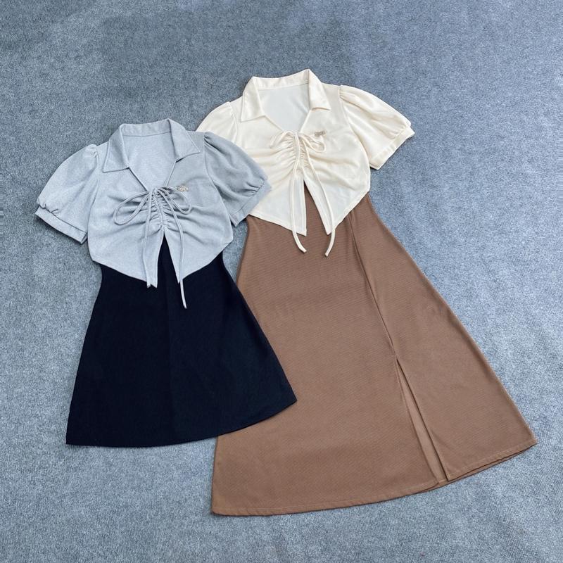 Set Đầm 2 Món Bigsize, Chất Vải Thun RuBy Hàn Mềm Mịn Êm Ái Tôn Dáng Cho Nữ Chuppy (58-95Kg)- G684 G685 Women