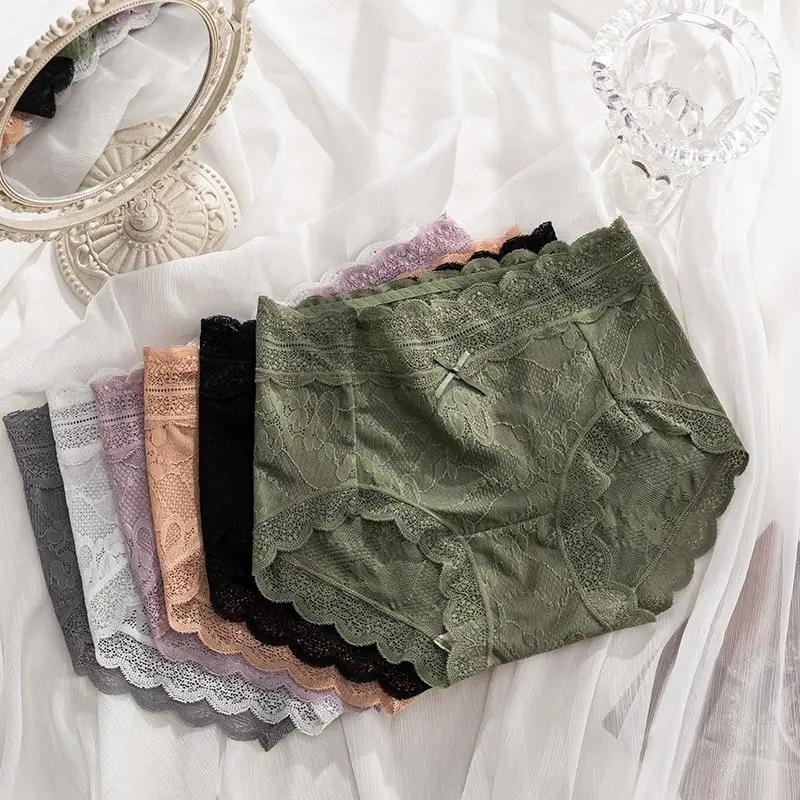 Women's Underwear Lace Seamless Mid Rise Underwear Panty Womenswear