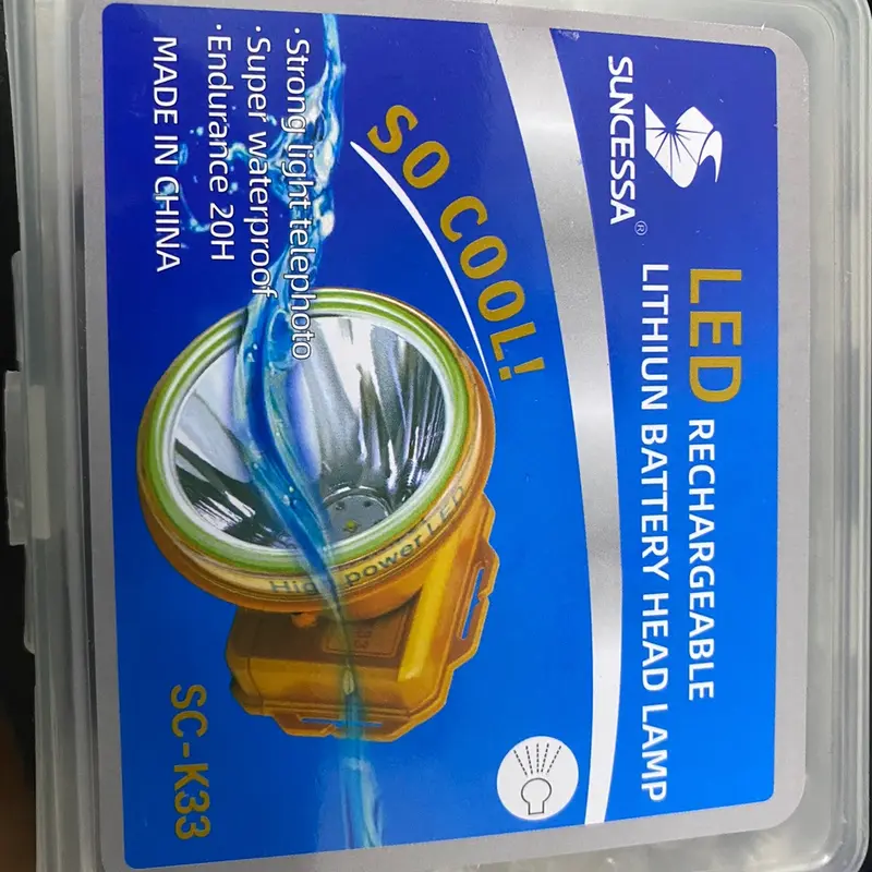 Đèn pin đội đầu K33 chiếu xa chống nước pin bền 3