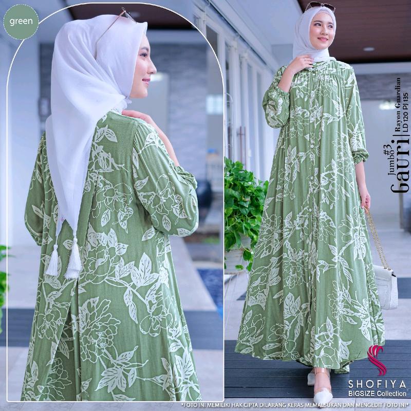 gauri series gamis maxy dress wanita super jumbo xxxl terbaru desember 5