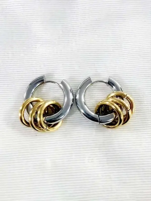 Minimalist Temperament Layers Hoop Earrings, Fashionable Earrings for Women & Girls, Trendy All-match & Exquisite Jewelry for Birthday Gift 3