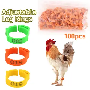Cincin Kaki Burung / Adjustable Cincin Kaki Unggas / Tanda Unggas Gesper Plastik / Gelang Kaki Ditarik