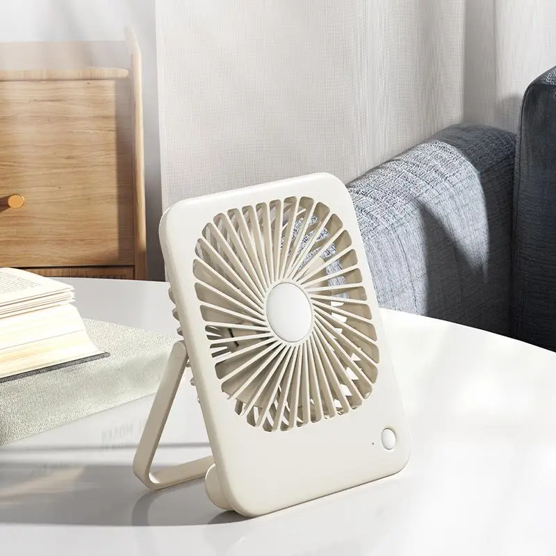 OENBATOM Portable USB Rechargeable Desktop Fan, 4-speed Speed Fan, Strong Airflow Fan for Office, Outdoor Travel, Camping, Gym 0