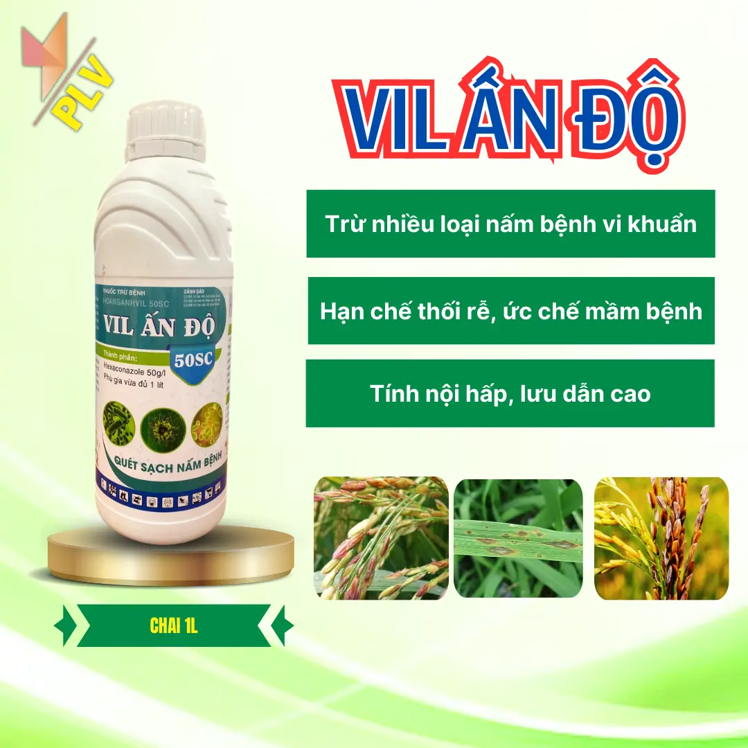 PLV - Thuốc nấm Vil Ấn Độ (1lít) - Phòng Ngừa Và Loại Bỏ Nấm Bệnh
