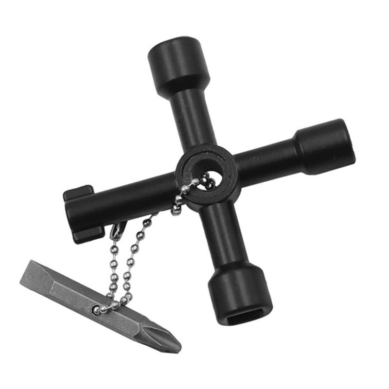 Product Introduction of 4-Way for Key Multi-Functional Utilities for Key with Screwdriver Plumbing for Key Wrench Plumber for Key Opening for Ke 0