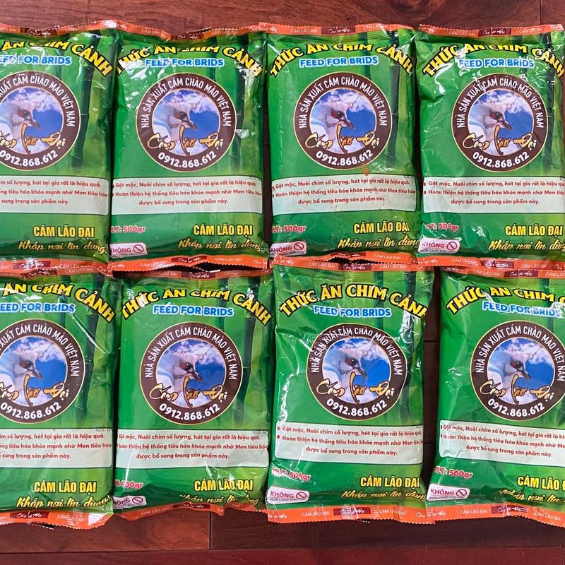 8 gói cám Bao Xanh Lão Đại - Cám chim Tổng Hợp Lão Đại - Cám Bao Xanh