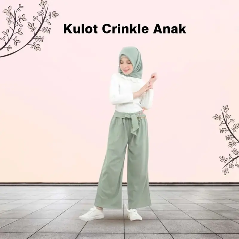 Celana Kulot Anak Crinkle Airflow 5-10 Tahun 0