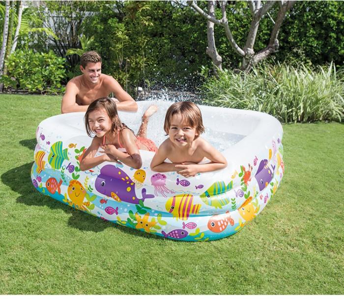 PROMO - INTEX SWIM CENTER CLEARVIEW AQUARIUM POOL. KOLAM KARET RENANG ANAK 1