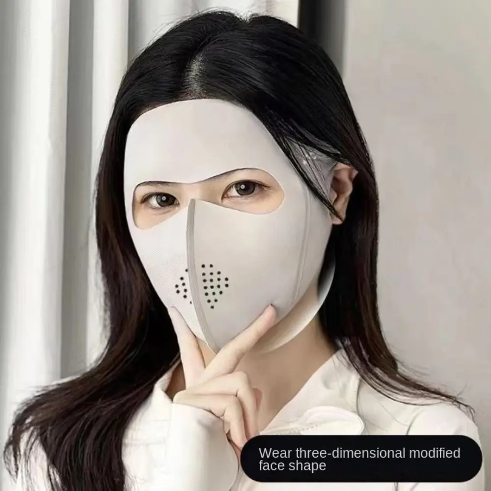 Iffen Store New Breathable Ice Silk Mask Anti-UV Traceless Riding Face Mask Facial Gini Outdoor Sports