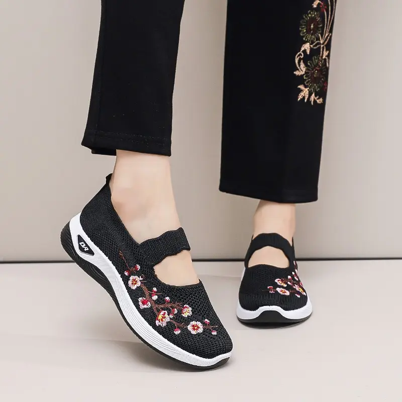 LVR FREE BOX LV0328 Sepatu Slip On Sepatu Wanita Motif Bunga Premium Quality 4