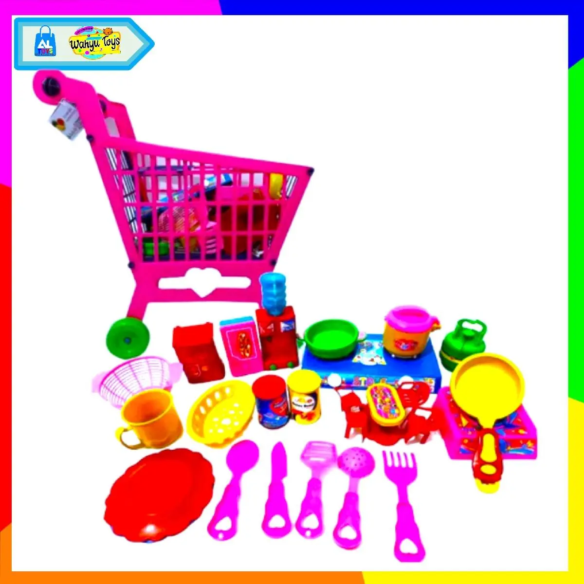 Mainan Anak Perempuan Troli Isi Alat masak Masakan Mainan Trolley Jumbo MAINAN STROLLER MINIMARKET Toys