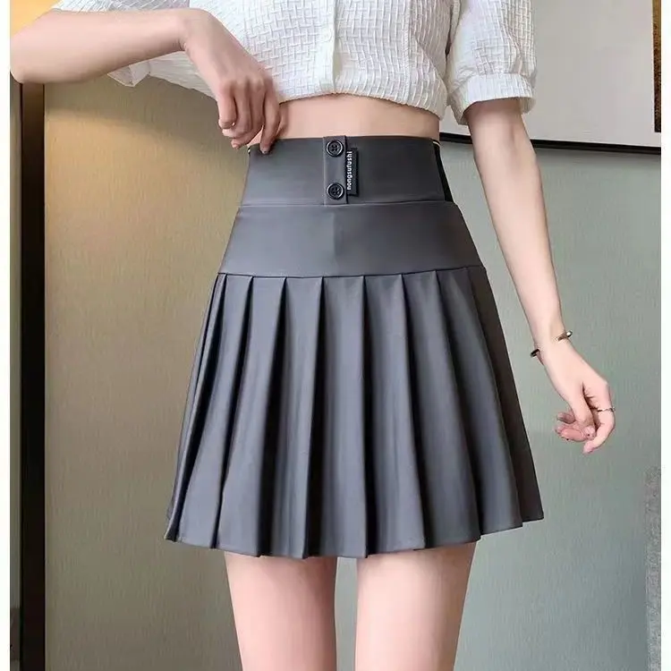 Quần An Toàn, Váy Xếp Ly, Cạp Cao Cho Nữ, Bó Sát, Eo Co Giãn, Chữ A, Váy Chống Lộ, Hàng Mới Về, 2024 3