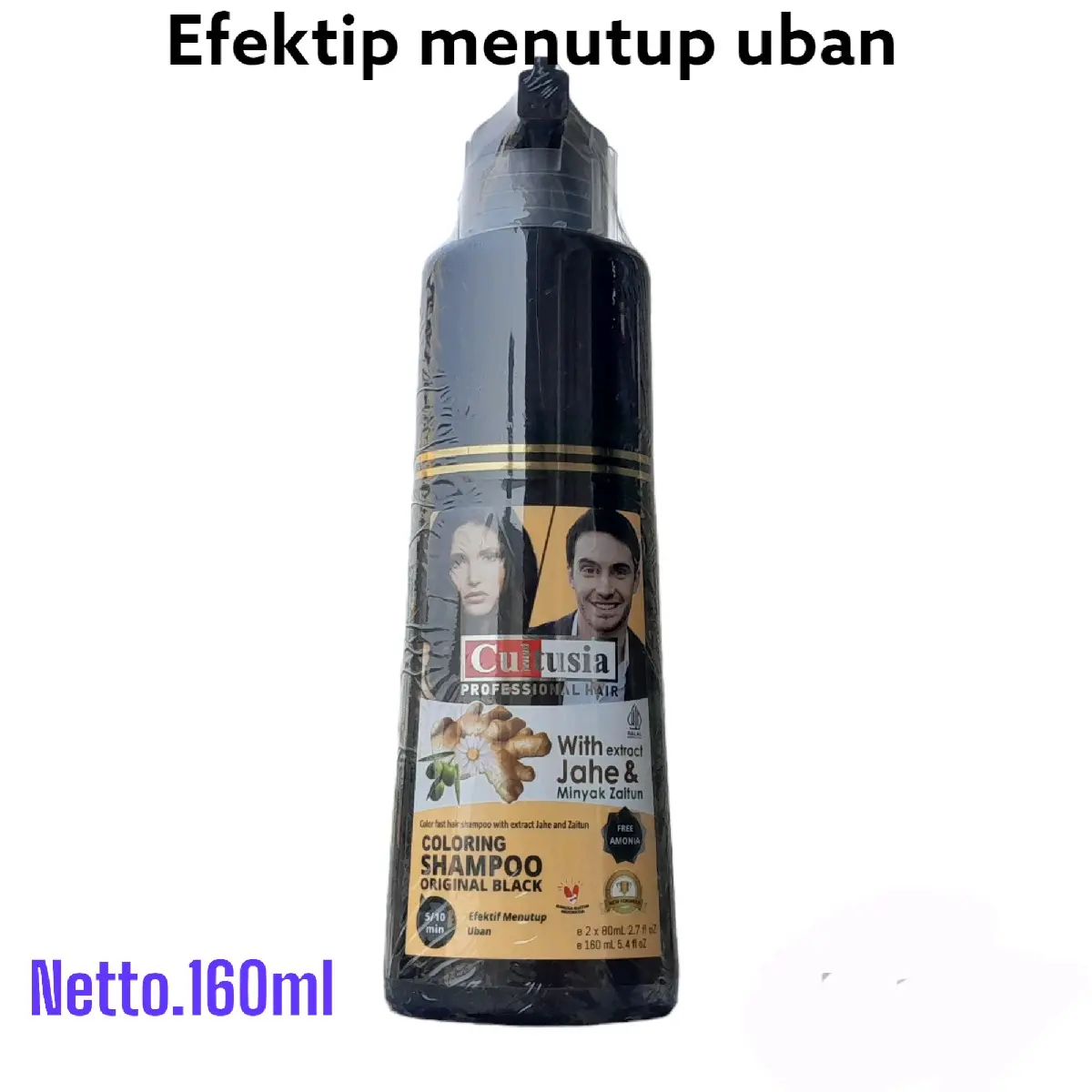 Cultusia Color Fast Hair Shampoo Black/Shampo Penghitam Rambut Bpom Asli Hitam Zaitun Dye