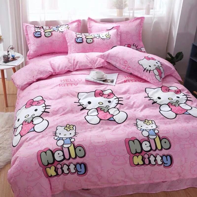 BỘ CHĂN GA GỐI HELLO KITTY cottonpoly