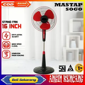 KIPAS ANGIN BERDIRI 16inch MASTAP M160H / STAND FAN 16" MASTAP M160H ANGIN KENCANG PROMO SUPER MURAH