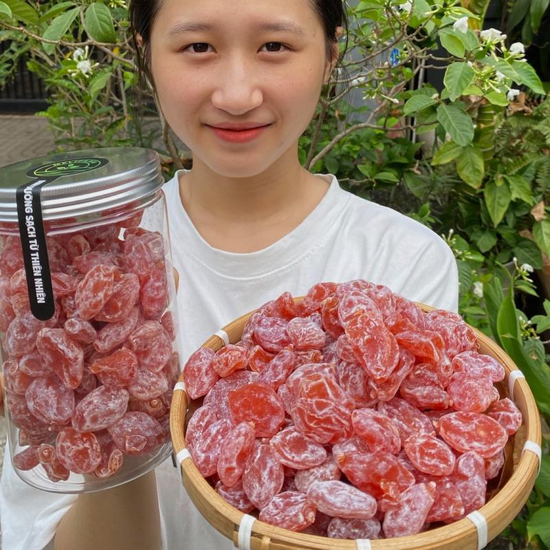 Ô MAI XÍ MUỘI ĐÀO HỒNG PHẤN CHUA NGỌT ĐÀ LẠT Snack Ăn Vặt Food 1