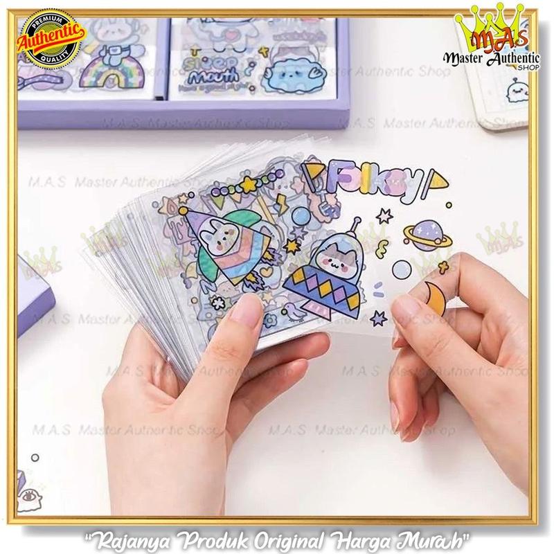 Stiker Motif Kartun Korea Waterproof Momo 100 Lembar/1 Box 2