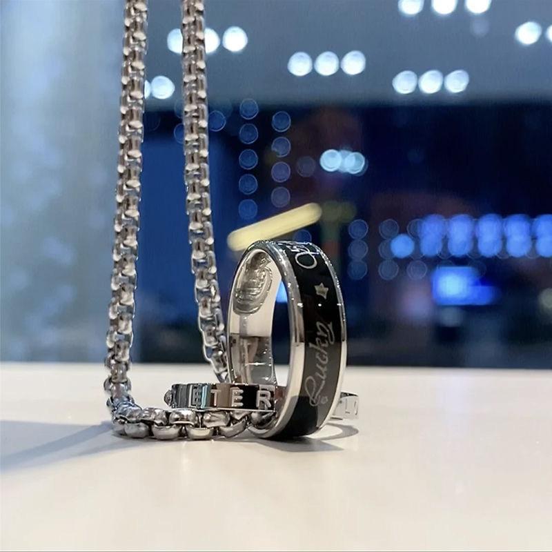 Product Introduction of Kalung personaliti Hip Hop, trend, Cincin berganda, loket, Niche, segala-galanya 12