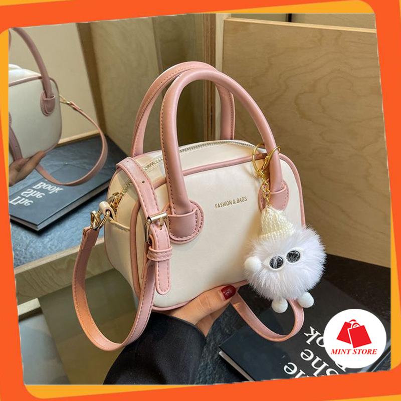 [TẶNG MÓC KHÓA] Túi xách nữ Mint Store đeo chéo hai quai xách da mềm phong cách hàn quốc Bag PK 740