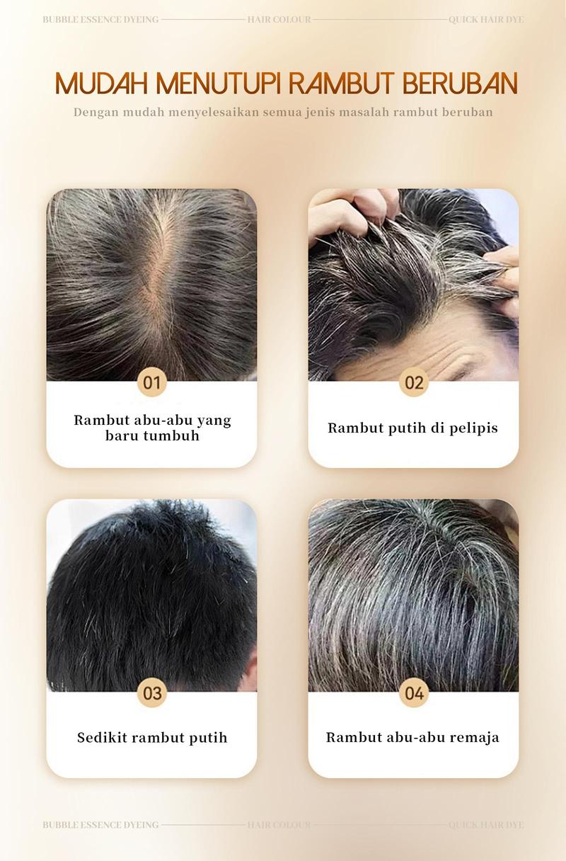 Product Introduction of 【FAJAZZ+Masker rambut gratis】150ML/5PCS  Pengoperasian sederhana, penyimpanan mudah, pewarna rambut beraroma, pewarna rambut jenis gelembung. 13